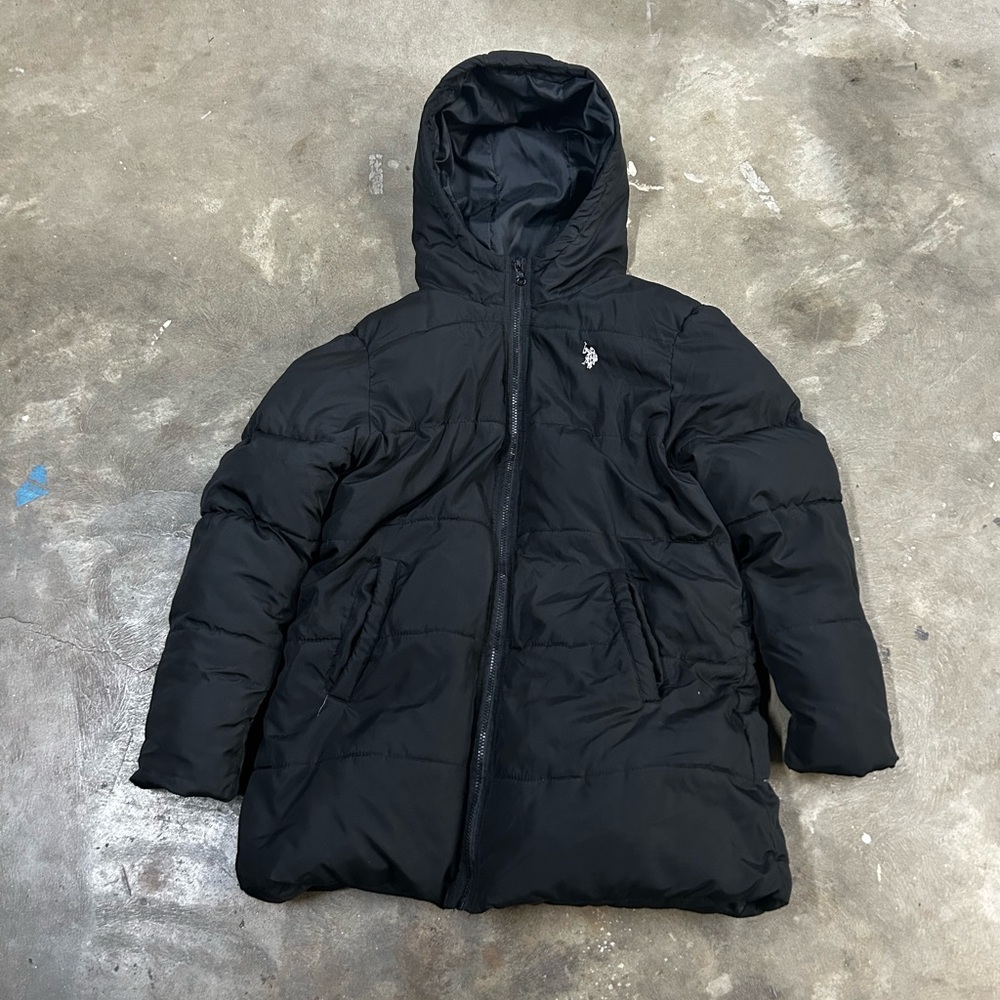 Kids Black Hooded Jacket
